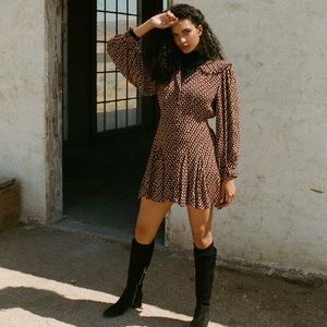 Doen NWT Camden Mini Dress in Sable Hyde Park Floral S